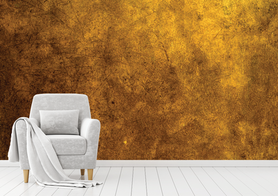 Brushed Ochre Wall Mural