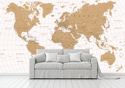 World Map Wall Mural