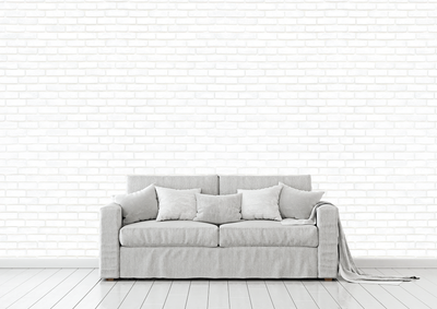 White Brick Wall Mural Canada